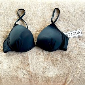 Antiqua black swim bra top
